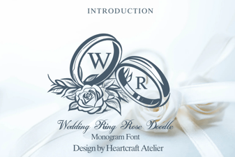 Wedding Ring Rose Doodle Font Design Tips