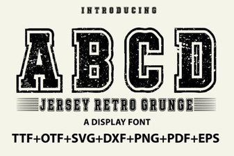 Jersey Grunge Fonts for Creative Design Projects