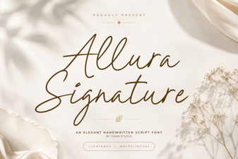 Allura Signature Font for Beautiful Calligraphy & Design